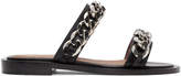 Givenchy Black Double Band Chain Sandals