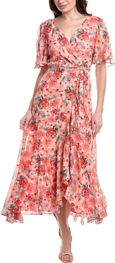 Taylor Chiffon Faux Wrap Maxi Dress