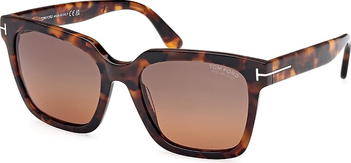 Tom Ford Polarized Square Sunglasses 55mm