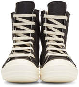 Thumbnail for your product : Rick Owens Black Shearling High-Top Sneakers