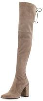 Thumbnail for your product : Stuart Weitzman Highstreet Suede Over-The-Knee Boot, Praline