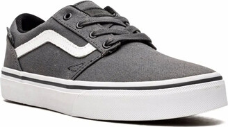 gray striped vans