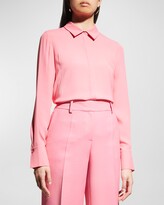 Thumbnail for your product : Lafayette 148 New York Scottie Silk Button-Down Blouse