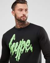 Thumbnail for your product : Hype Halloween Sweatshirt In Black With Slime Logo