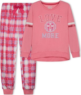 Sleep On It Girls More Love Kind Brushed Jersey 2-Piece Pajama