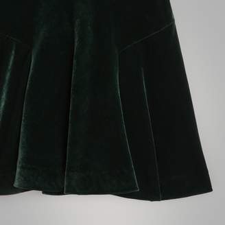 Burberry Velvet Flared Skirt