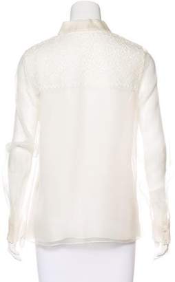 Jason Wu Silk Lace-Accented Blouse w/ Tags