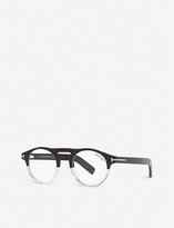 Thumbnail for your product : Tom Ford FT5628-B two-tone acetate round-frame eyeglasses