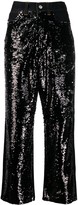 Thumbnail for your product : Golden Goose Sequin Panels Wide Jeans
