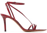 Thumbnail for your product : Isabel Marant Axee Python-effect Leather Sandals - Red
