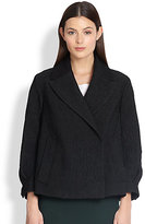 Thumbnail for your product : Burberry Gathered-Sleeve Brocade Jacket