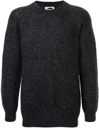 H Beauty&Youth textured crew neck sweater