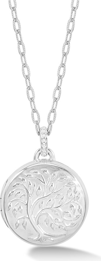 Dower & Hall Tree Of Life Locket In Sterling Silver