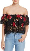 Thumbnail for your product : Olivaceous Embroidered Lace Off-the-Shoulder Top