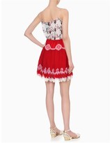 Thumbnail for your product : Meadham Kirchhoff Red Silk Lace Stella Skirt