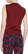 Thumbnail for your product : Marc Jacobs Sleeveless Floral Sweater, Burgundy