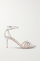 Thumbnail for your product : Aquazzura First Kiss Metallic Leather Sandals