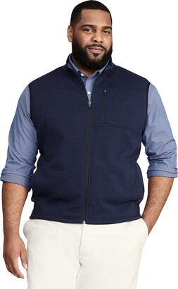 Izod Men's Tall Advantage Performance Full Zip Sweater Fleece Vest