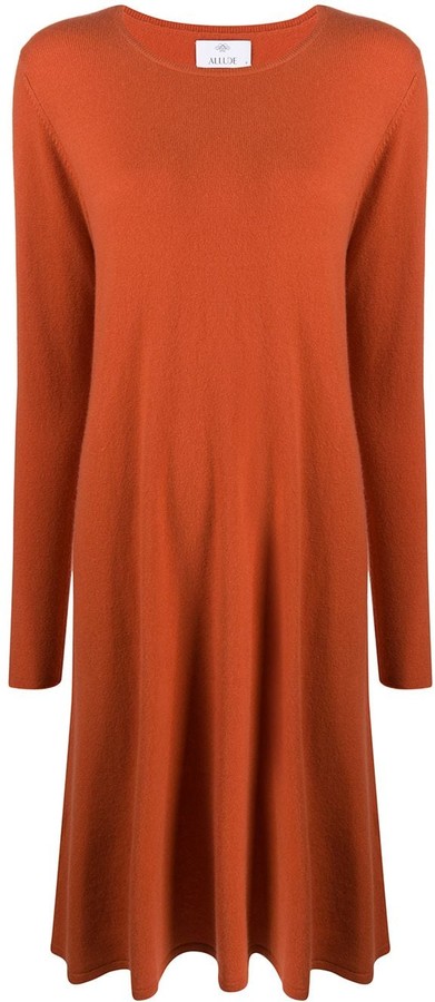 red long jumper dress