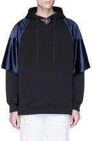 Thumbnail for your product : Alexander Wang 'Football Hybrid' layered sleeve hoodie