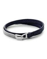 Thumbnail for your product : Miansai Moore Medium Leather & Chain Mesh Wrap Bracelet, Navy