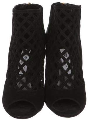 Jimmy Choo Suede Caged Booties