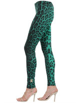 Thumbnail for your product : Leopard Printed Lycra Jersey Leggings