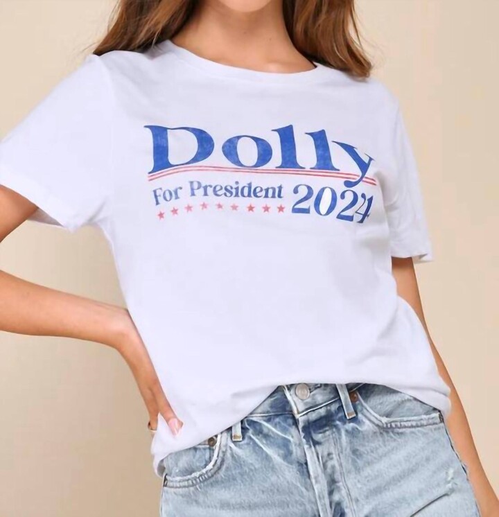 Prince Peter Vote For Dolly Tee In White