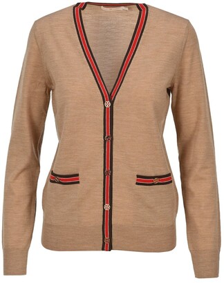 Tory Burch Madeline Color Block Cardigan - ShopStyle