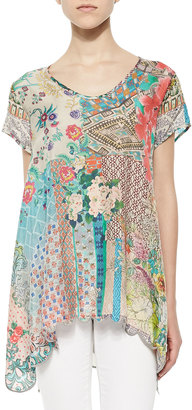 Johnny Was Collection Azzy Printed Trapeze Top