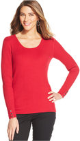 Thumbnail for your product : Style&Co. Scoop-Neck Ribbed-Knit Top