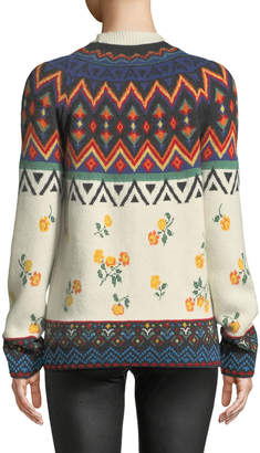 Alanui Alanui Jacquard Cashmere Pullover Sweater