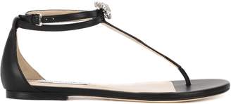Jimmy Choo Afia Flat leather sandals