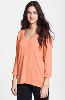 Thumbnail for your product : U-NI-TY Unit-Y 'New Girl' Rib V-Neck Tee