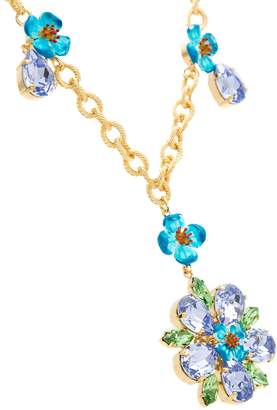 Dolce & Gabbana flower crystal embellished necklace