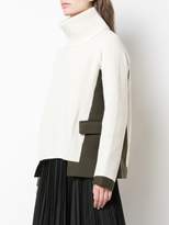 Thumbnail for your product : Sacai Panelled Roll Neck Jumper