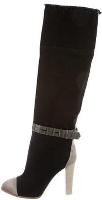 Reed Krakoff Canvas Knee-High Boots