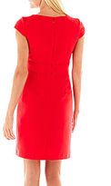 Thumbnail for your product : Studio 1 Cap-Sleeve Slit-Neck Dress