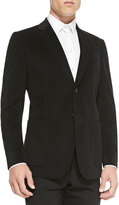 Thumbnail for your product : Giorgio Armani Grid-Texture Velvet Soft Jacket, Black