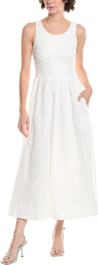 Bardot Bryony Lace Poplin Midi Dress
