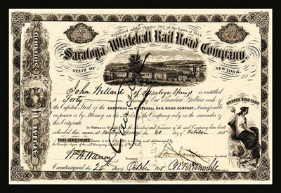 Buyenlarge 'Saratoga and Whitehall Railroad Company' Memorabilia