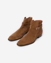 Thumbnail for your product : The Kooples Camel suede chelsea boots with buckle