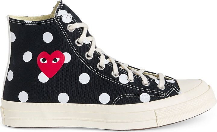 Comme des Garçons PLAY x Converse Polka Dot Heart Chuck Taylor All Star '70 High-Top Sneakers