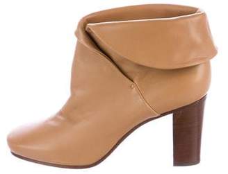 Celine Leather Layered Ankle Boots