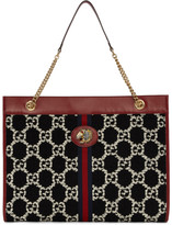 Thumbnail for your product : Gucci Black and White Large Rajah GG Supreme Tote