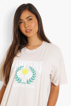 boohoo Overdyed Hamptons Oversized T-shirt