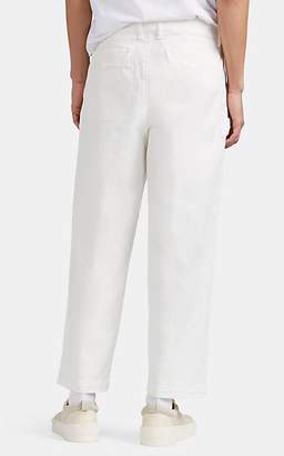 Barena Men's Cotton Carrot-Leg Work Trousers - White