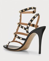 Thumbnail for your product : Valentino Garavani Rockstud 105mm Caged Leather High-Heel Sandals