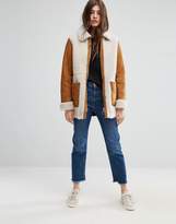 Thumbnail for your product : ASOS Faux Shearling Coat