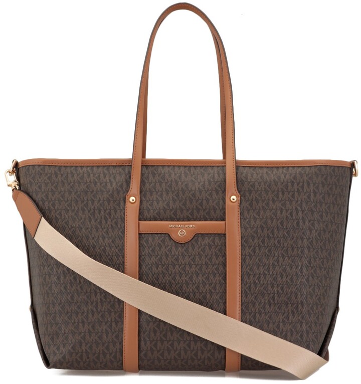 bedford travel large logo stripe dome tote bag